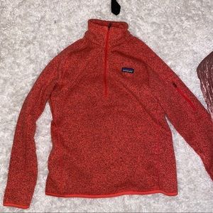 pink red patagonia pullover